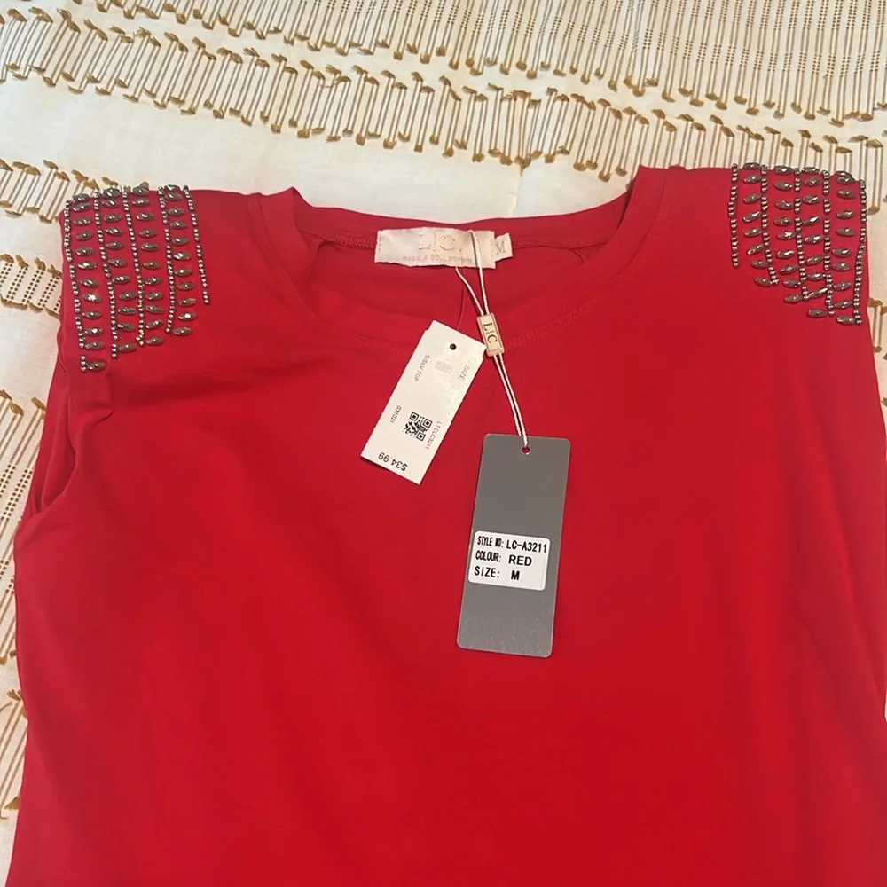 Women’s blouse Red M size - Picture 3 of 5